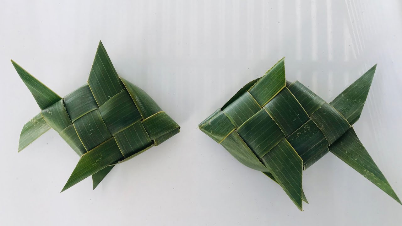 How to make Fish with Coconut Leaf 🐠🐠🐠 Easy Ways YouTube