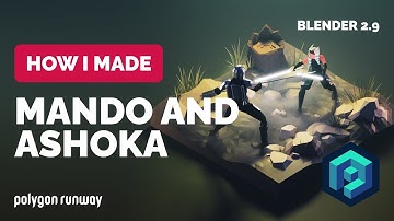 Mandalorian And Ashoka in Blender 2.9 - 3D Modeling Process