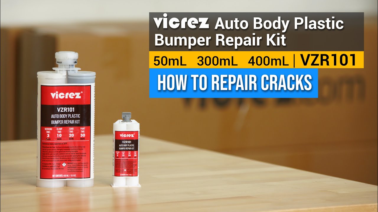 How to Repair a CRACKED BUMPER  Vicrez vzr101 Auto Body Plastic Bumper  Repair Kit 