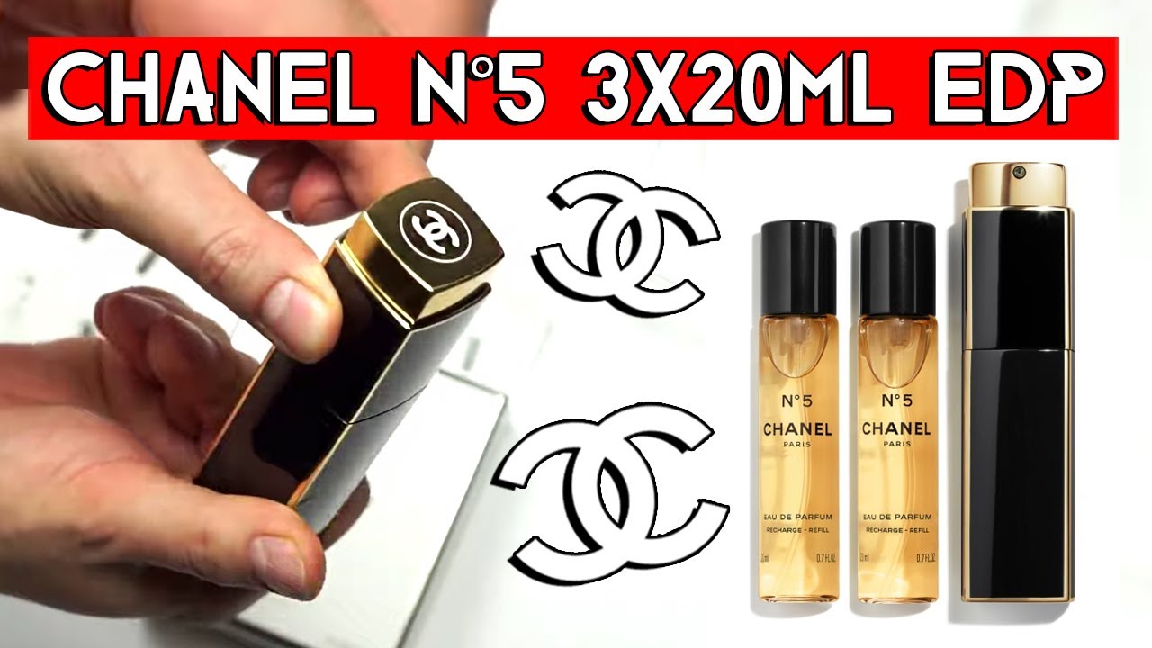 CHANEL N°5 EDP 3 X 20ml TRAVEL SPRAY review - CHANEL No5 eau de parfum  fragrance - YouTube
