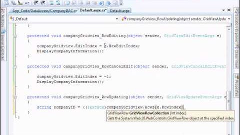 Lesson 4 (Part 5) Gridview AJAX Validators ASP.NET C#
