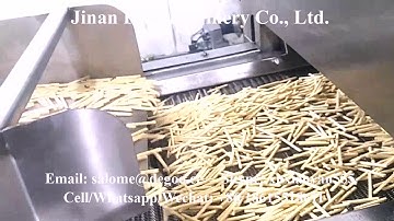 100-500kg/h Continuous Fried Wheaten Sticks Bugle Chips Corn Cone Cracker Snack Food Extruding Plant