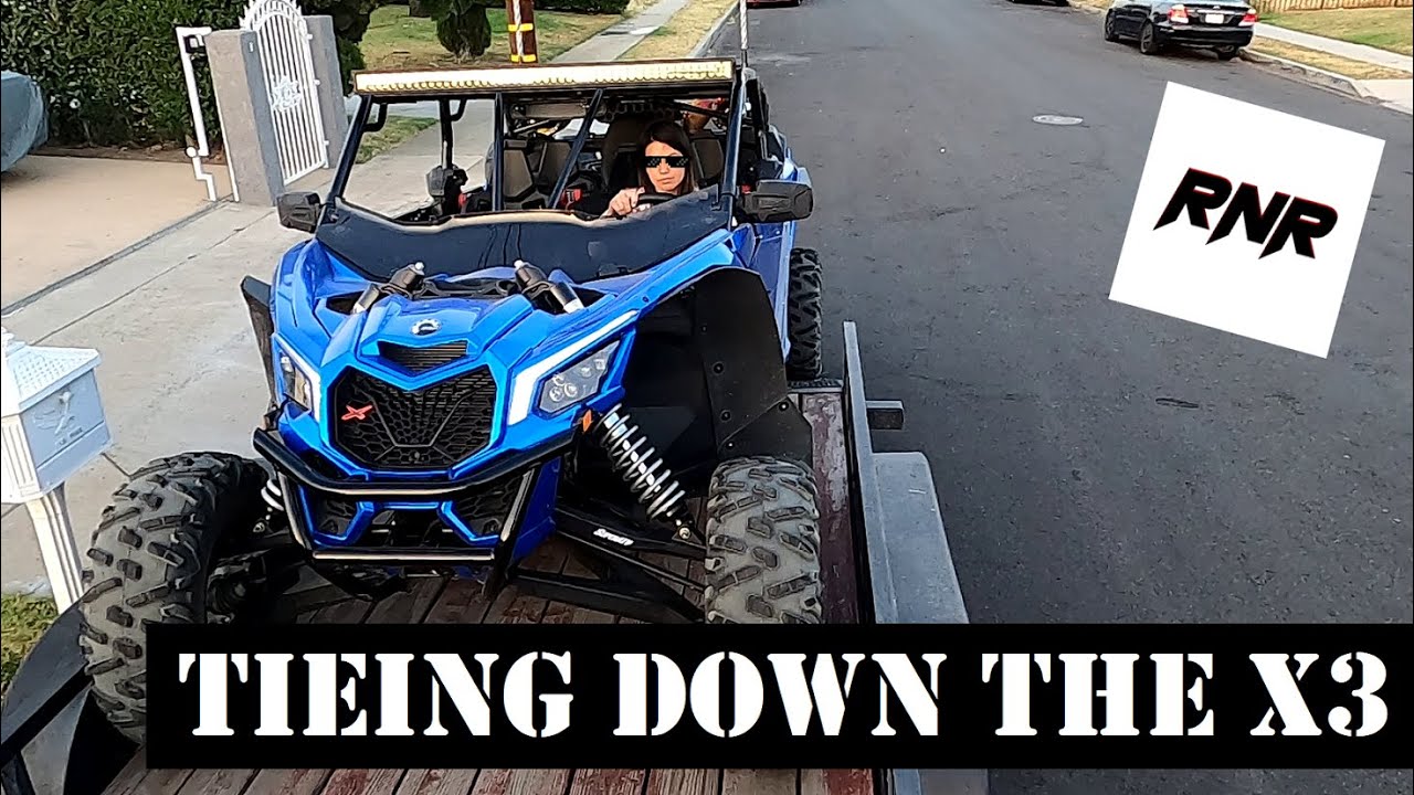 HOW TO TIE DOWN MY CAN AM X3 WITH RNR MANUFACTURING EP 82 YouTube
