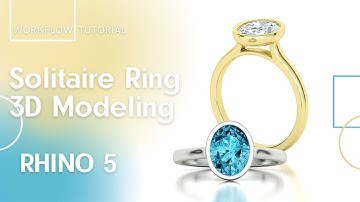 Delicate Solitaire Ring 3D Modeling in Rhino5 - Workflow Tutorial #1