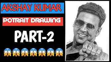#akshaykumar  Akshay kumar potrait drawing///Part-2 ////with artline pencil.........