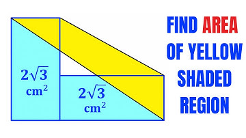 Calculate area of the Yellow Shaded Region | Justify your answer  | Two identical Blue rectangles