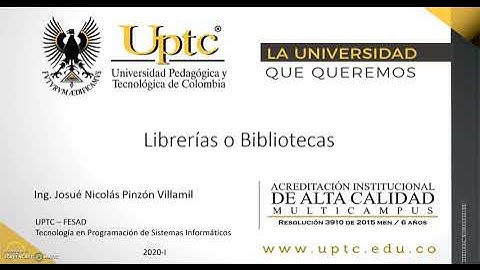 Librerías - Fundamentos Programación - UPTC