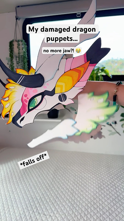 The Damaged Dragon Puppets… 😭🙏 #dragonpuppet #paperdragons