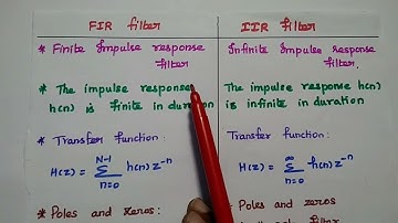 DSP - Comparison of FIR filter and IIR Filter in Tamil - Digital Signal Processing - DTSP