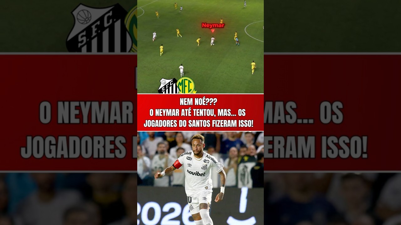 NEM NOÉ??? OLHA COMO O NEYMAR SOFREU EM SANTOS 1 x 1 MIRASSOL HOJE!