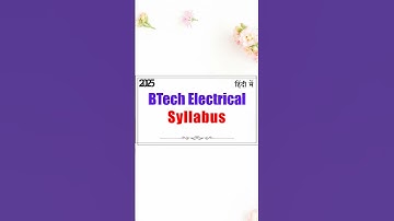 btech electrical syllabus 2025