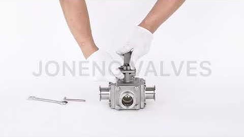 Assembly sequence of stainless steel manual sanitary encapsulated three-way ball valve from Joneng