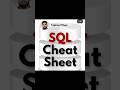 Sql Chart Sheet Notes #sql #shorts #notes
