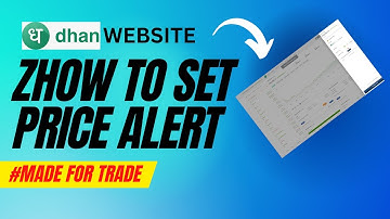 How to Set Price Alerts on DHAN Website