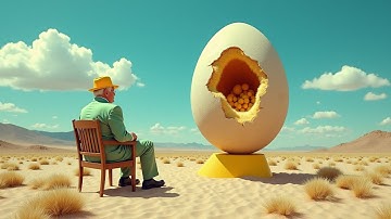 The Man with the Yellow Hat | Surreal AI Dream World (Midjourney + Suno)