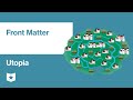 Utopia by Sir Thomas More | Front Matter