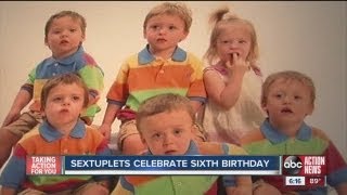 The Byler sextuplets from Wesley Chapel turn six; for the first time in their young lives are separa