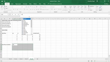 Matrices Solving on Excel- Business Maths Practical B.Com Hons DU Sem 4 (Pt 2)