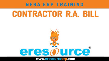 How to create Contractor RA Bill?
