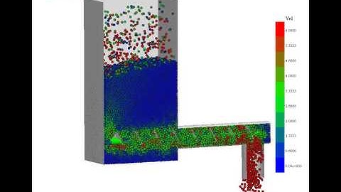 DEM simulation of a screw conveying process