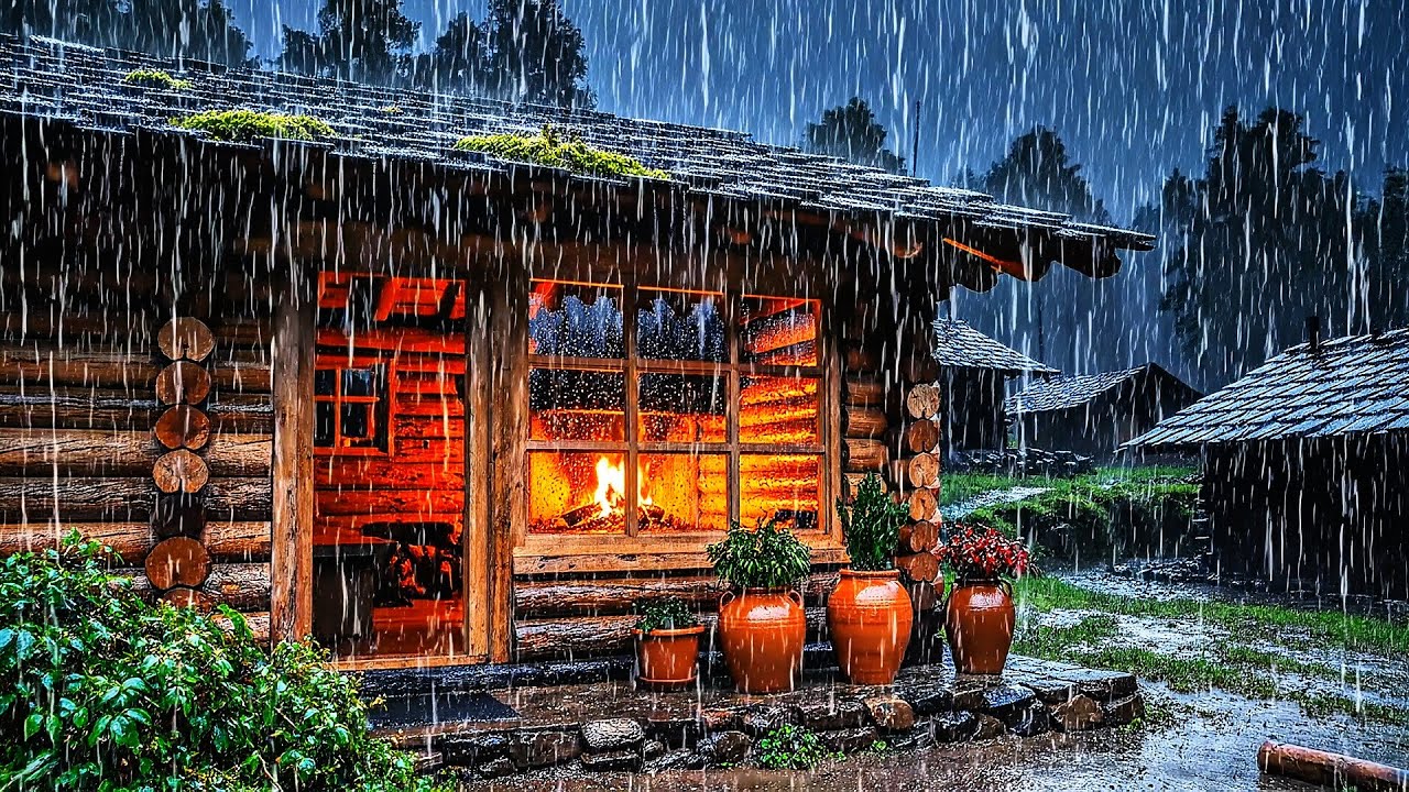 No Tin, Just Wood 🌧️ Natural Rain on Rustic Shingle Roof | Pure Nature Ambience #RainSounds