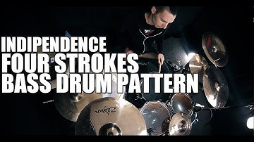 Four Strokes Bass Drum Pattern Independence drum lesson - James Payne