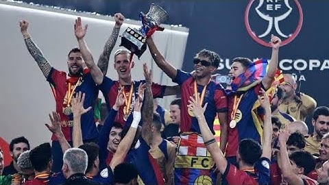 BARCELONA SPANISH SUPERCUP 24/25 TROPHY Celebration 🏆🏆🏅