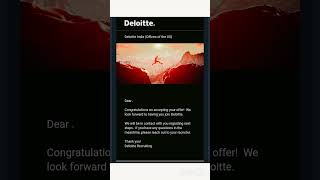 Deloitte Hiring Process Emails. #deloitte #Assessment #bgv #Analysttrainee #offer letter