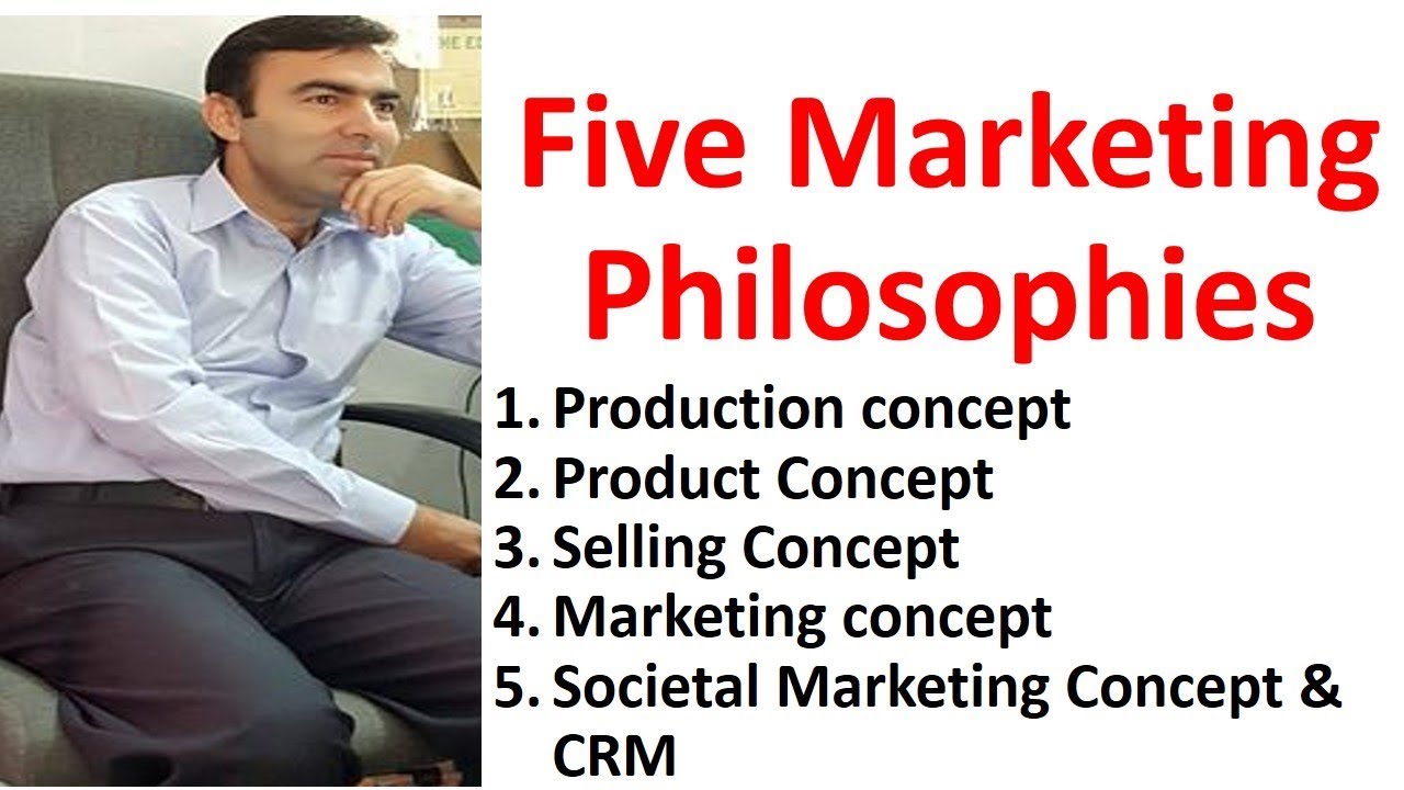 selling concept คือ  New  Marketing Philosophies | production concept | product | marketing concept | selling concept | CRM