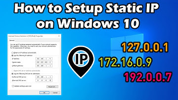 How To setup static IP address on windows 10