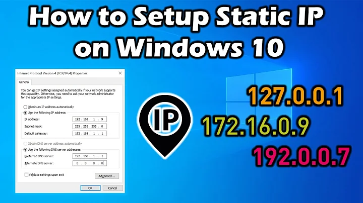 How To setup static IP address on windows 10