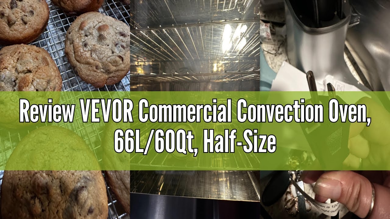 Review VEVOR Commercial Convection Oven, 66L/60Qt, Half-Size Conventional Oven Countertop, 1800W 4-T
