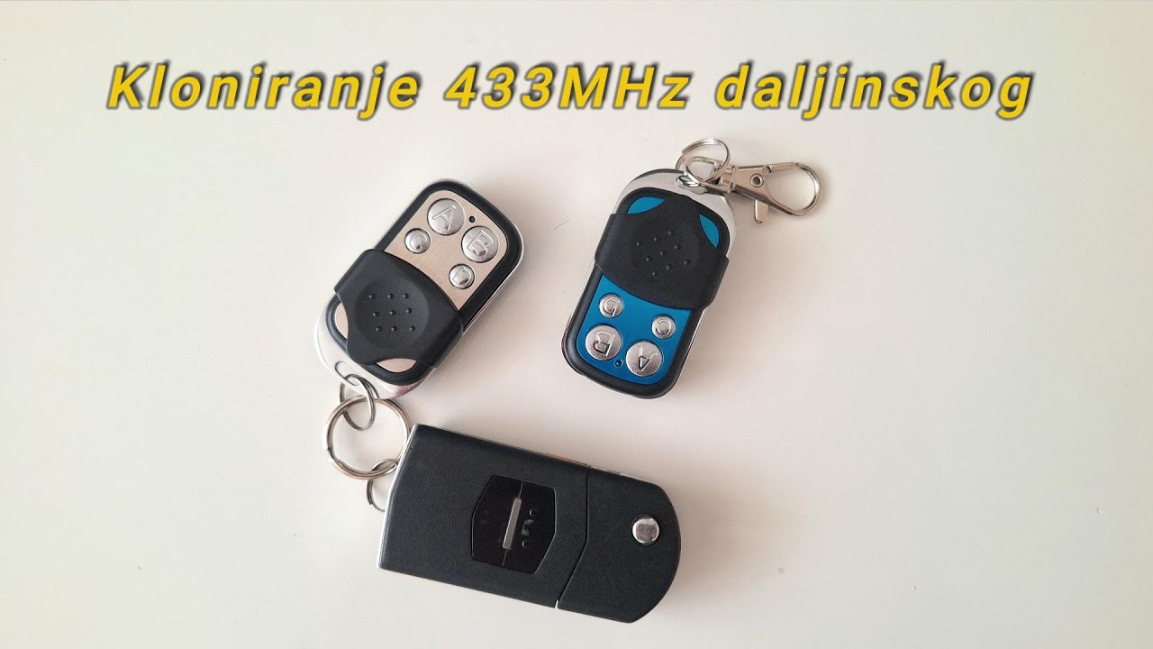 Kako resetirati i klonirati (programirati) 433 MHz daljinski upravljač ...