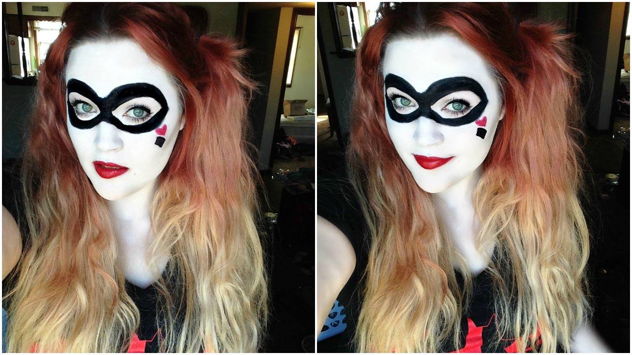 Harley Quinn Makeup Tutorial EasyQuick Halloween Look YouTube