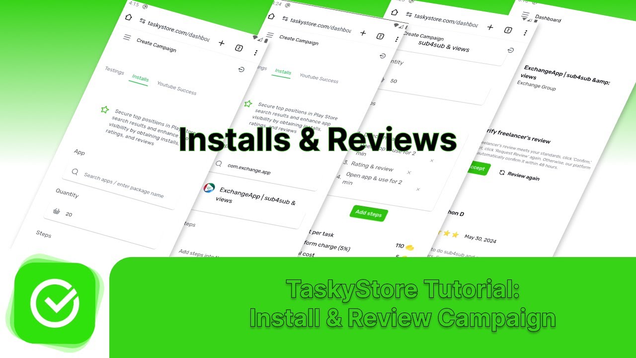 Create Install & Review Campaign