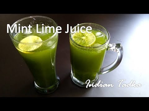 healthy-mint-lime-juice-|-quick-summer-drink-pudina-sharbat-|-lemon-mint-juice-|-indian-tadka