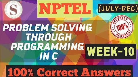 Problem solving through Programming In C||WEEK-10 Quiz Assignment  Answers 2020 ||#NPTEL||#SKumarEdu