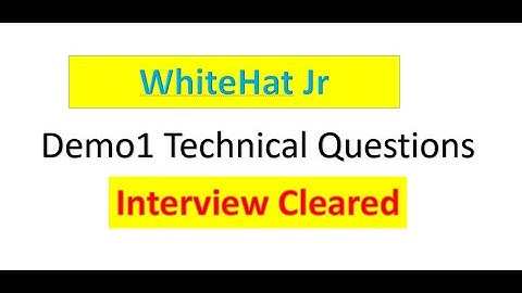 Whitehat JR | How to clear demo1 technical interview | My experience | tips for teachers activities
