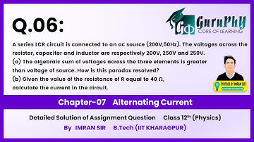 Ch07Q06 Alternating Current (Assignment) Solution