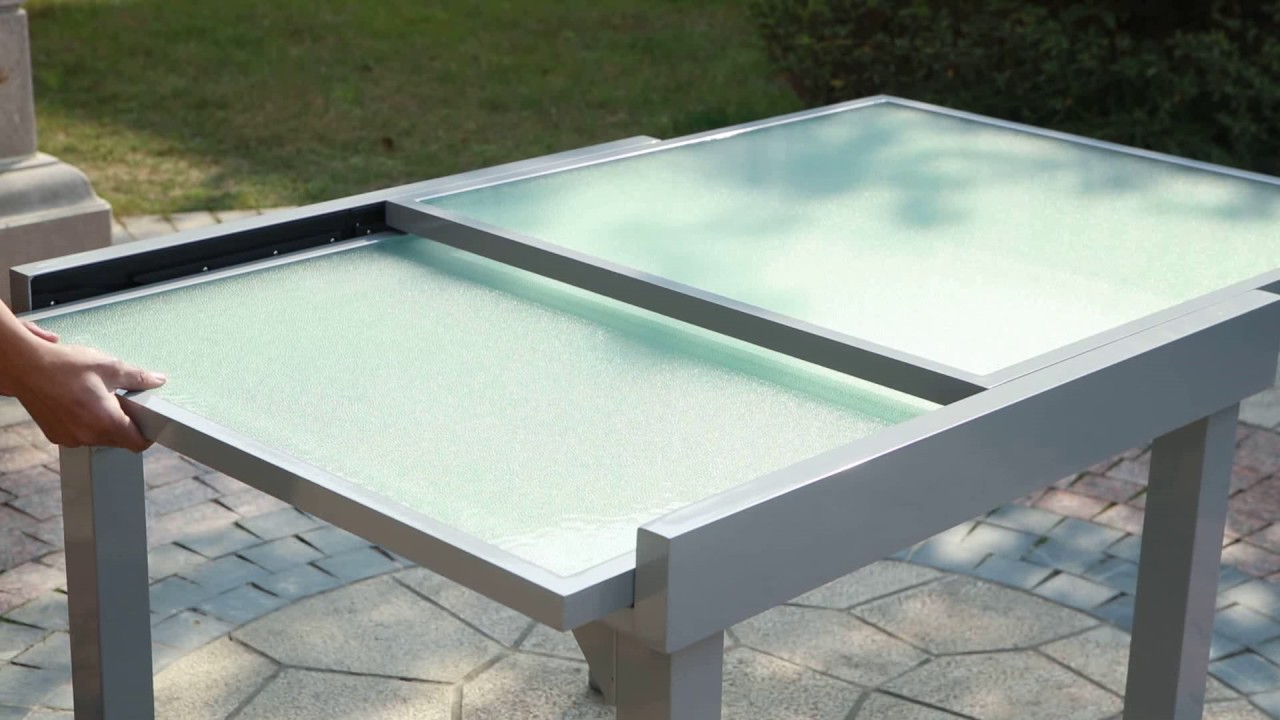 Table de jardin extensible 8 places Aluminium Murano (180 x 90 cm