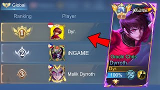 THANK YOU MOONTON FOR THIS BADGE !! TOP 1 GLOBAL DYRROTH BEST BUILD
