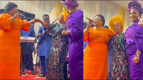 Dayo Amusa Steals The Show As She Surprises And Sings For Doyin Kukoyi's Mother At Her 70th Birthday