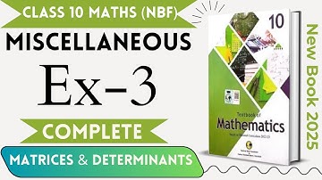 Class 10 maths nbf review exercise 3 || Math class 10 review ex 3 new book nbf | Matrices
