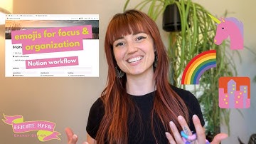 how i use emojis in notion to help keep my adhd brain organized & focused