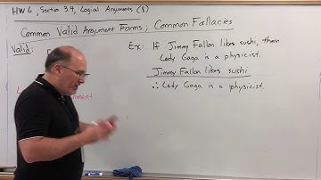 HW 6, 3.4 (8) Logical Arguments - Common Argument Forms and Fallacies, Part 1