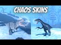 How to unlock chaos giga  theri skins fast  roblox dinosaur arcade