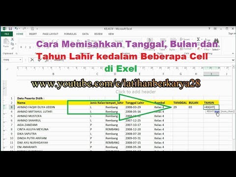 Cara Memisahkan Tanggal Bulan Tahun Di Excel Berbagai Tahun