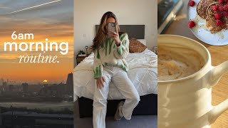 6am morning routine ~ aesthetic ☁️🕯 | productive & healthy habits 2022