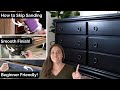 How to Paint Furniture Black | Laminate & Wood 🤩 Smooth Finish & Beginner Friendly!