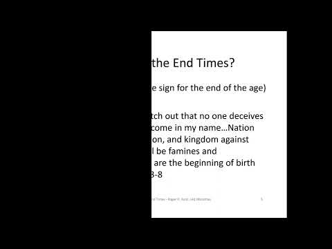 The Church in the End Times | Dr. Roger Ford | 26 April 2009